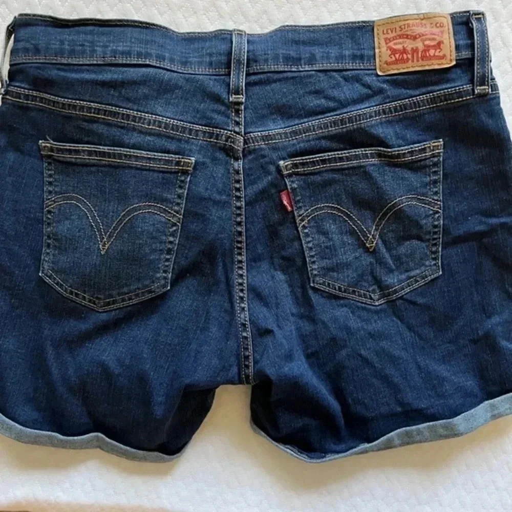 Levi’s Denim Jean Shorts-Dark Denim Size 31 - Picture 3 of 6